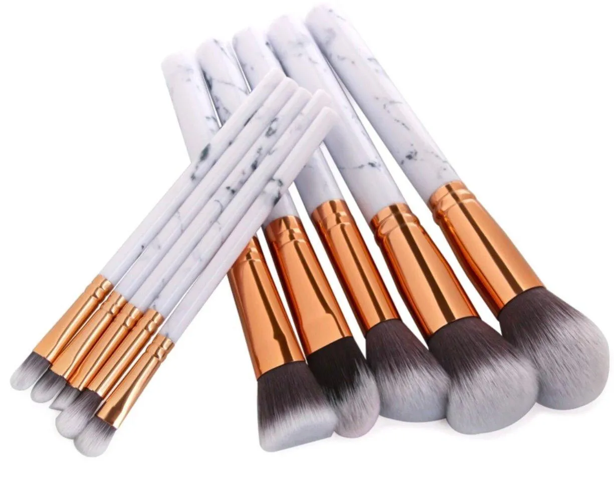 10 Piece Marble Brush Set