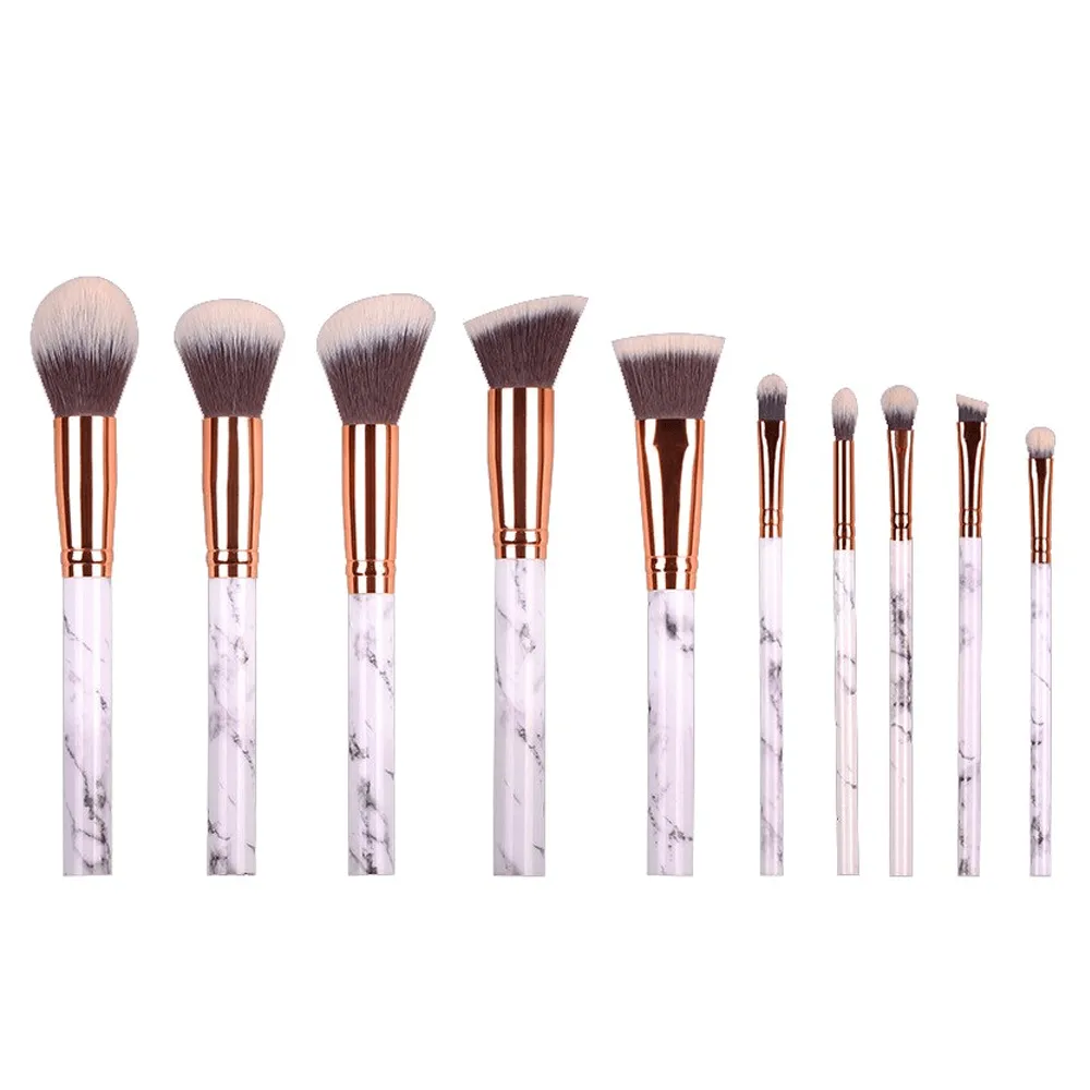 10 Piece Marble Brush Set