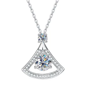 1.0CTTW D Color Moissanite Pendant Necklace 925 Sterling Silver 40 2 3cm Necklace
