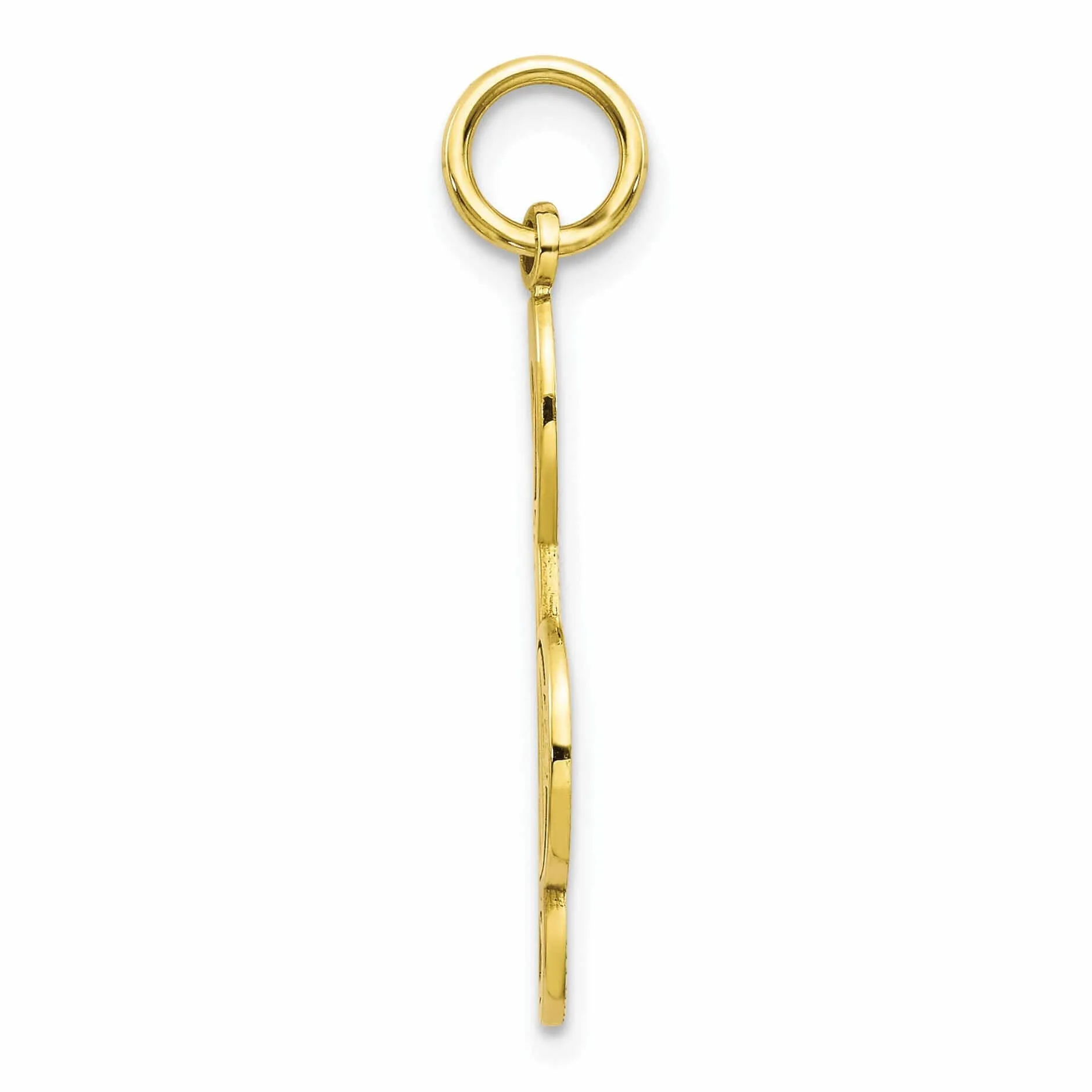 10k Yellow Gold Polished Treble Clef Pendant
