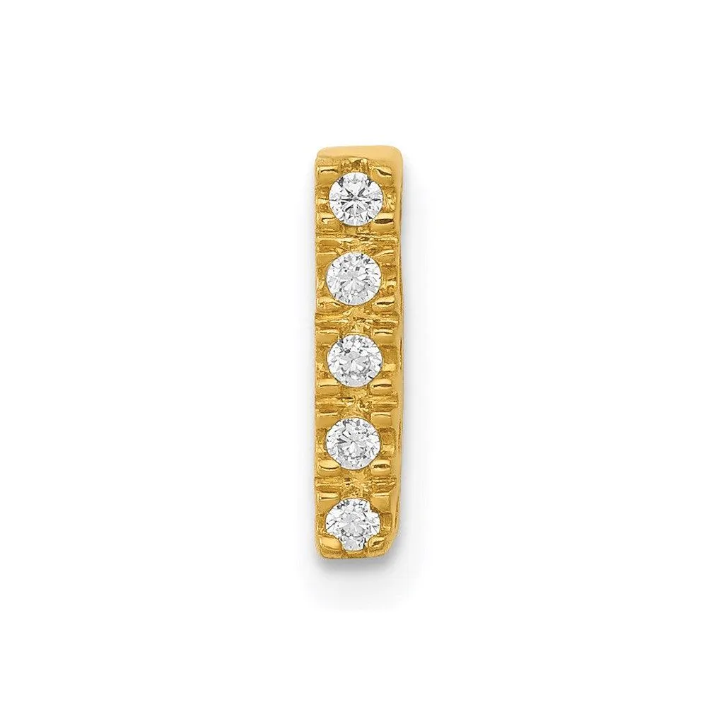 14k Diamond Initial I Charm