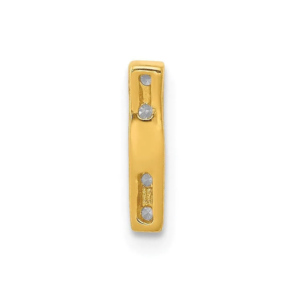 14k Diamond Initial I Charm