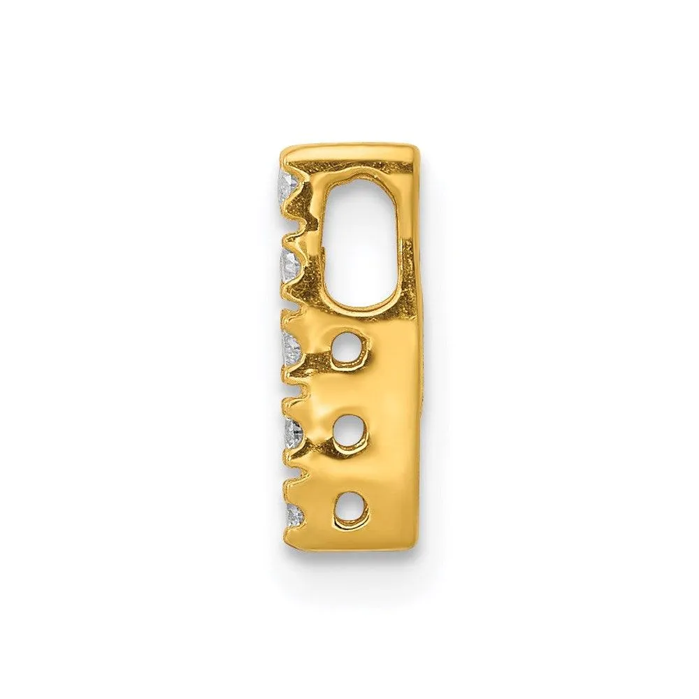 14k Diamond Initial I Charm