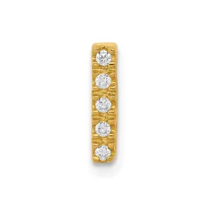 14k Diamond Initial I Charm