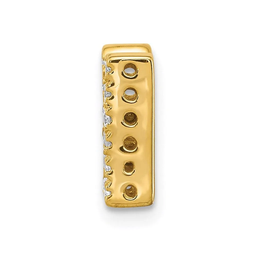 14k Diamond Initial M Charm