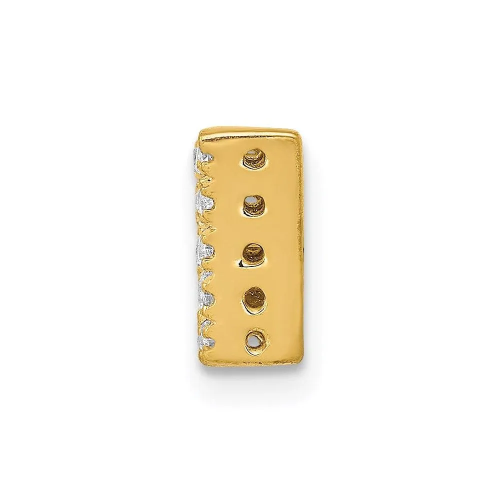 14k Diamond Initial W Charm