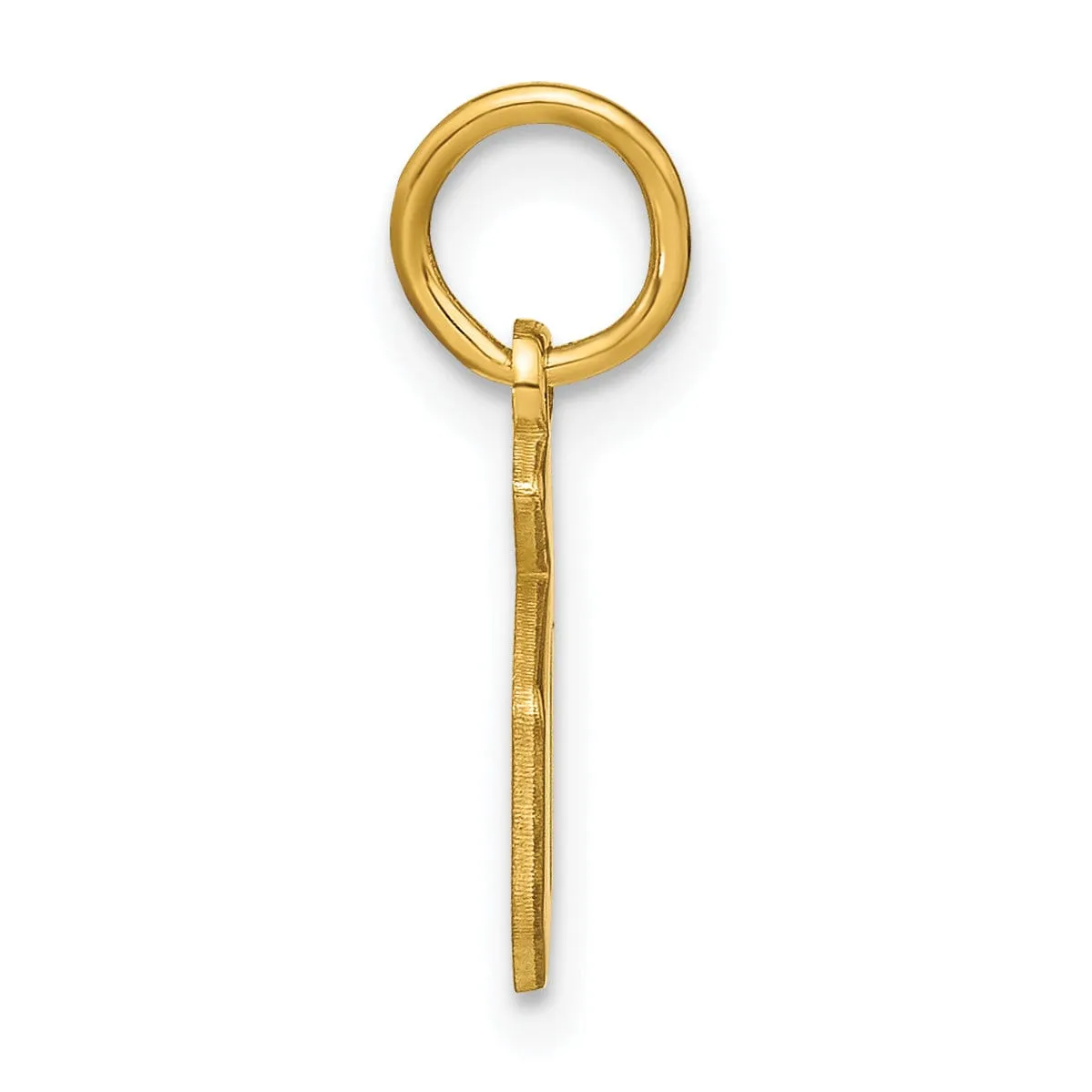 14K Yellow Gold Lower Case Letter D Initial Charm Pendant