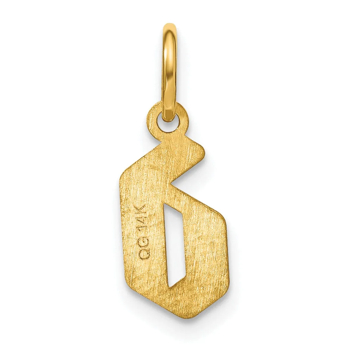 14K Yellow Gold Lower Case Letter D Initial Charm Pendant