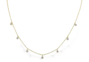 14KY Multi Drop Diamond Necklace (18 inches)