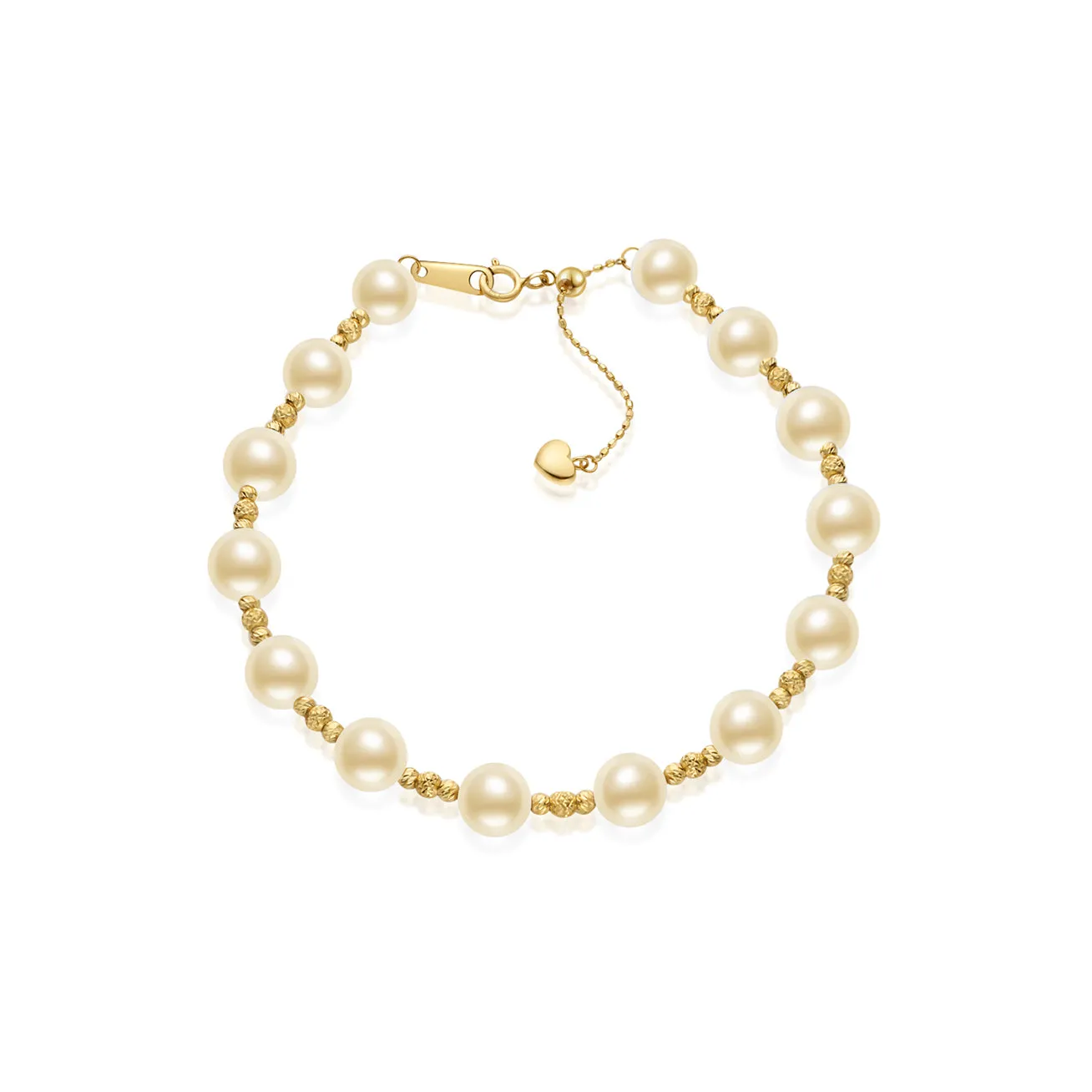18K Solid Gold Akoya Pearl Bracelet KB00045