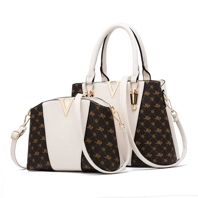 2 PCS Women Luxury Handbags Sets 2019