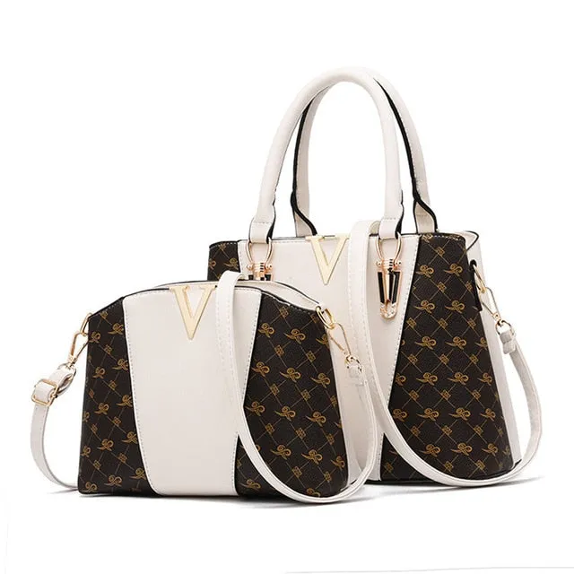 2 PCS Women Luxury Handbags Sets 2019