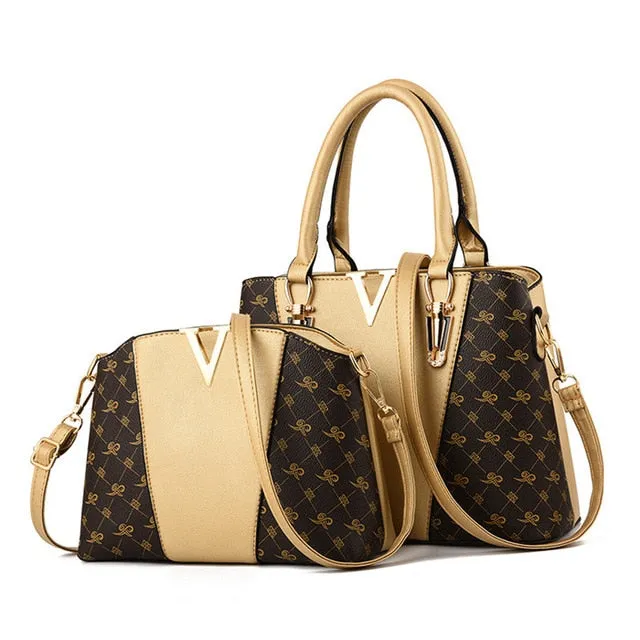 2 PCS Women Luxury Handbags Sets 2019