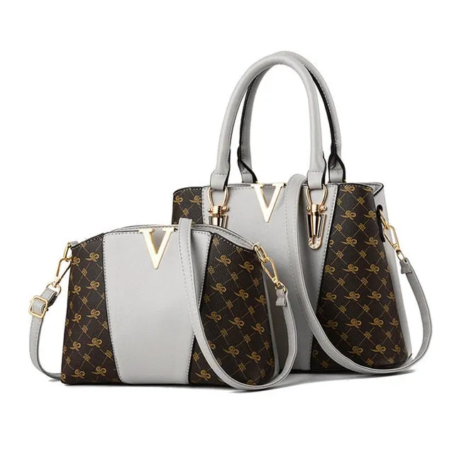 2 PCS Women Luxury Handbags Sets 2019