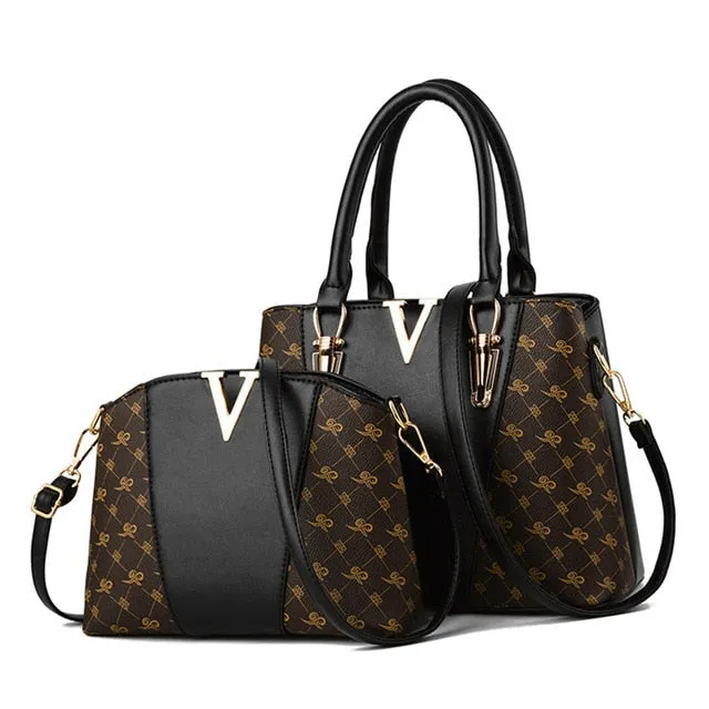 2 PCS Women Luxury Handbags Sets 2019