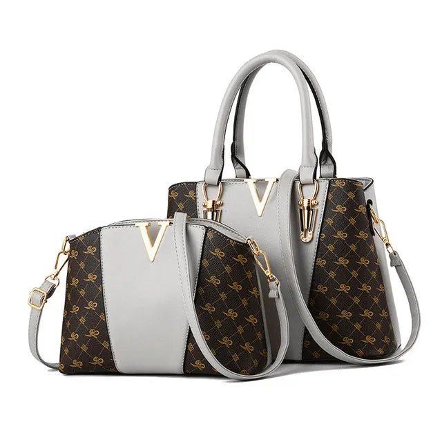 2 PCS Women Luxury Handbags Sets 2019