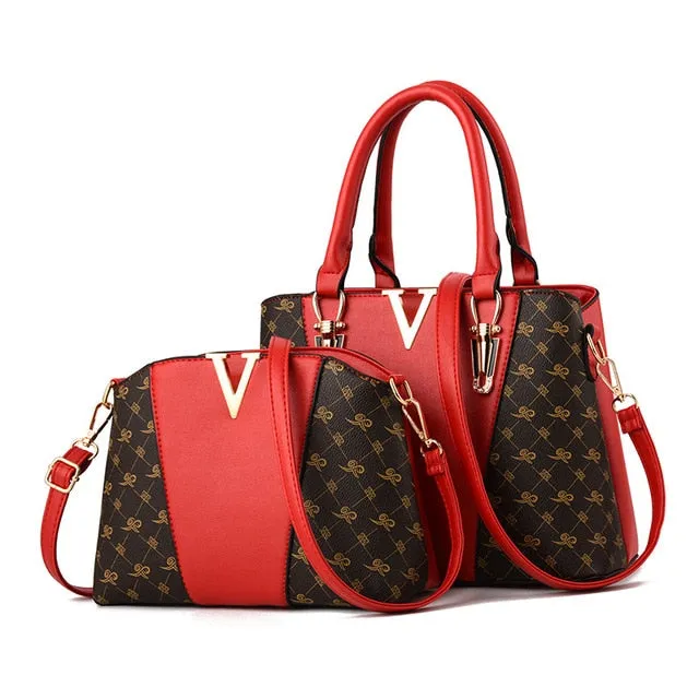 2 PCS Women Luxury Handbags Sets 2019