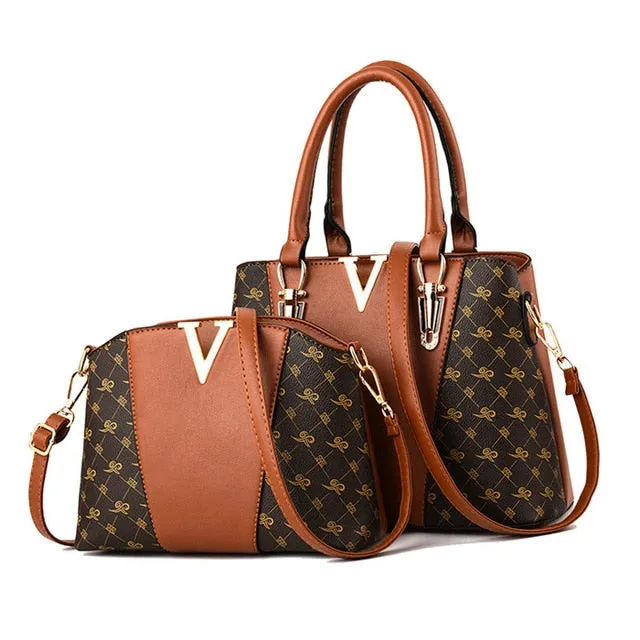 2 PCS Women Luxury Handbags Sets 2019