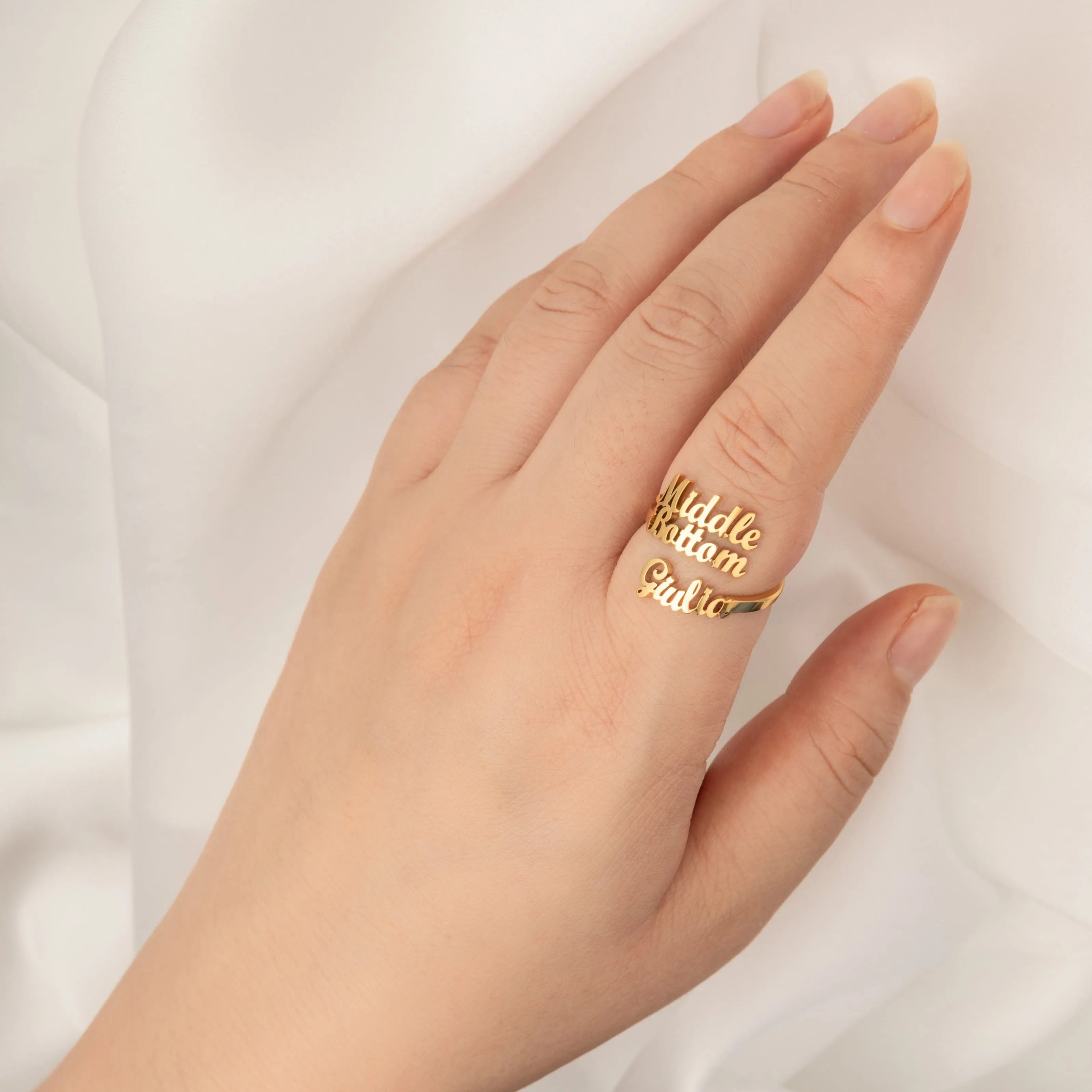 3-Names Custom Ring