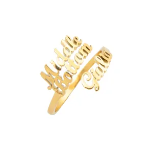 3-Names Custom Ring