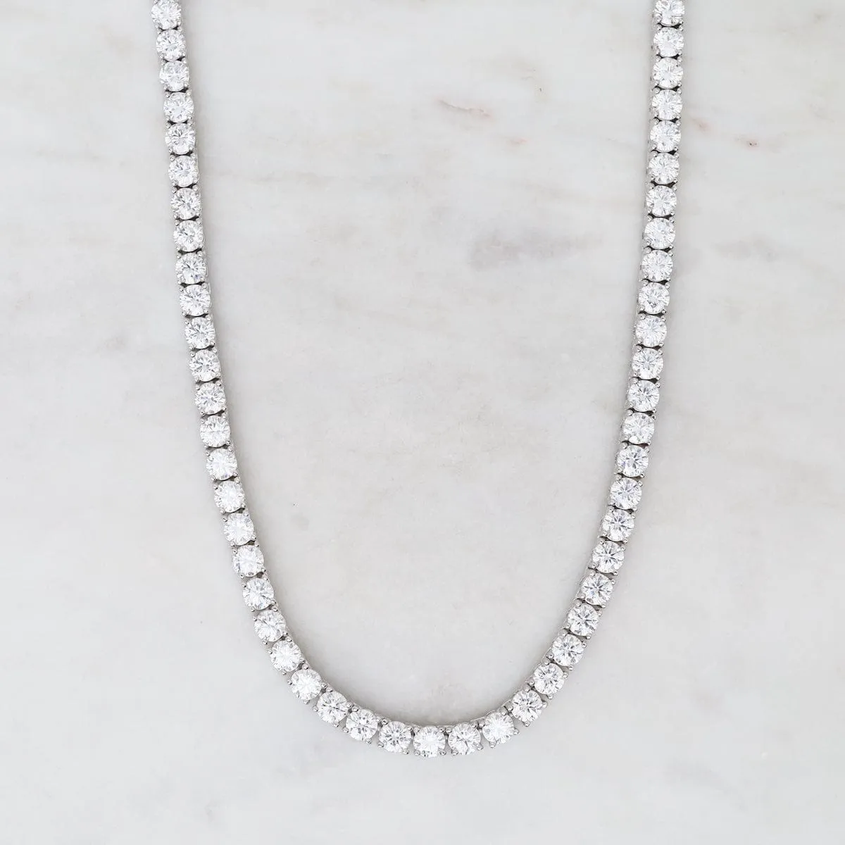 4mm Moissanite Tennis Necklace