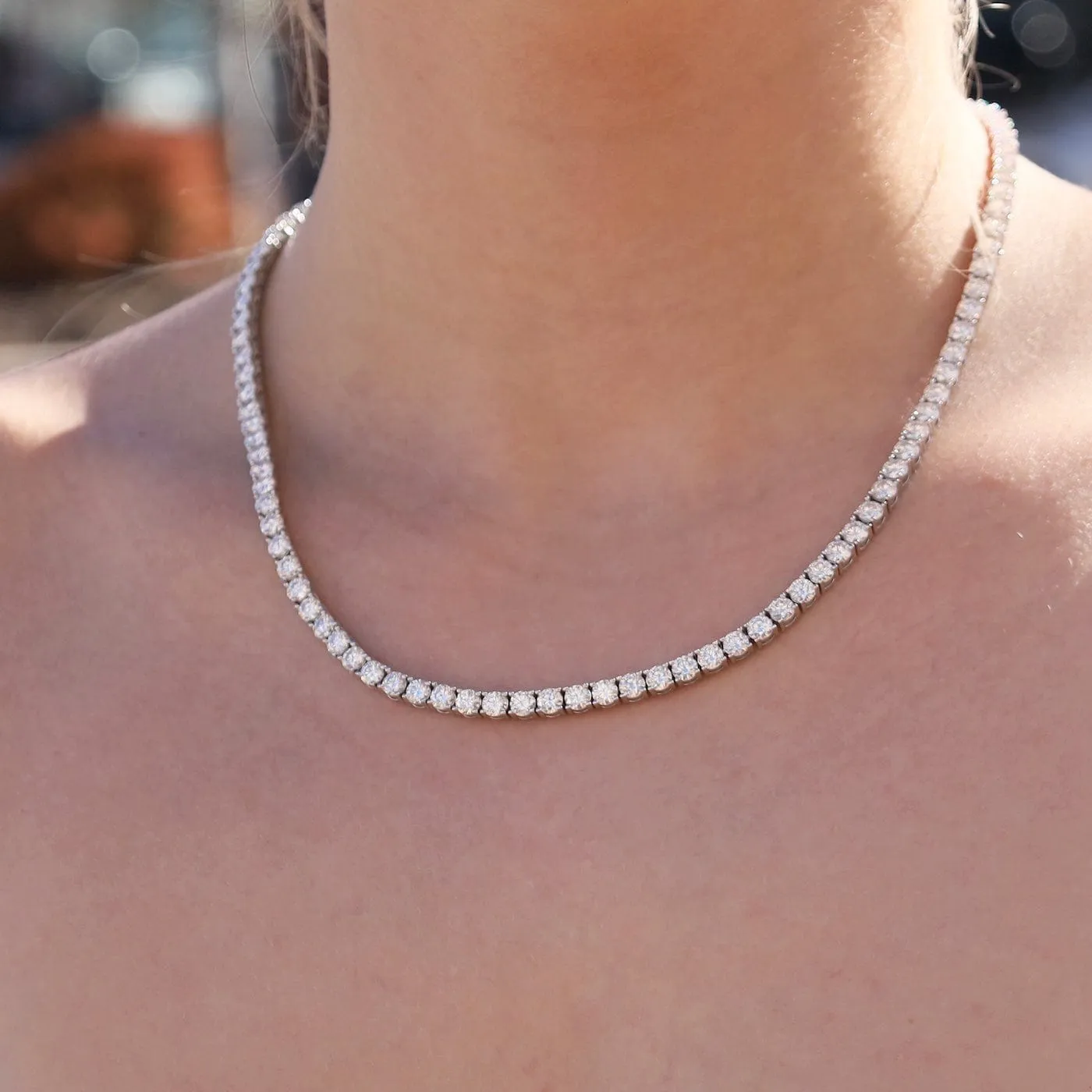 4mm Moissanite Tennis Necklace
