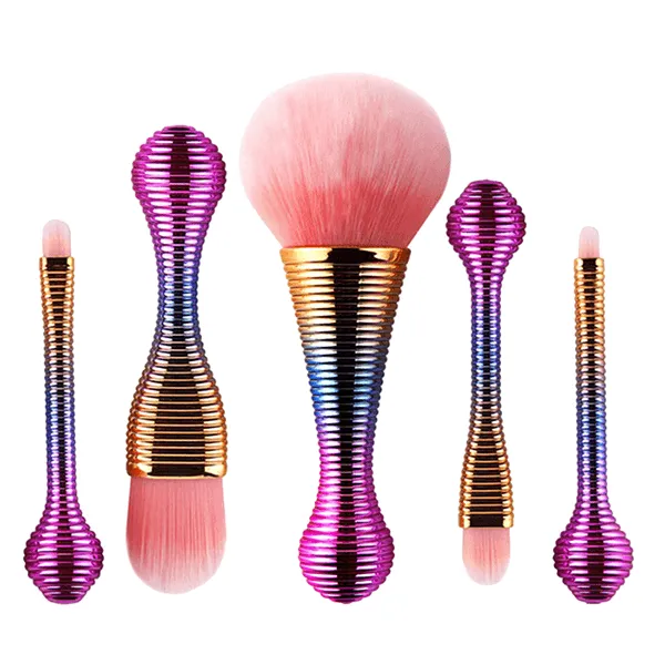 5 Piece Mini Rainbow Brush Set