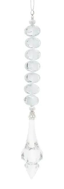 7.5" Clear Gemstone Jewelry Dangling Ornament