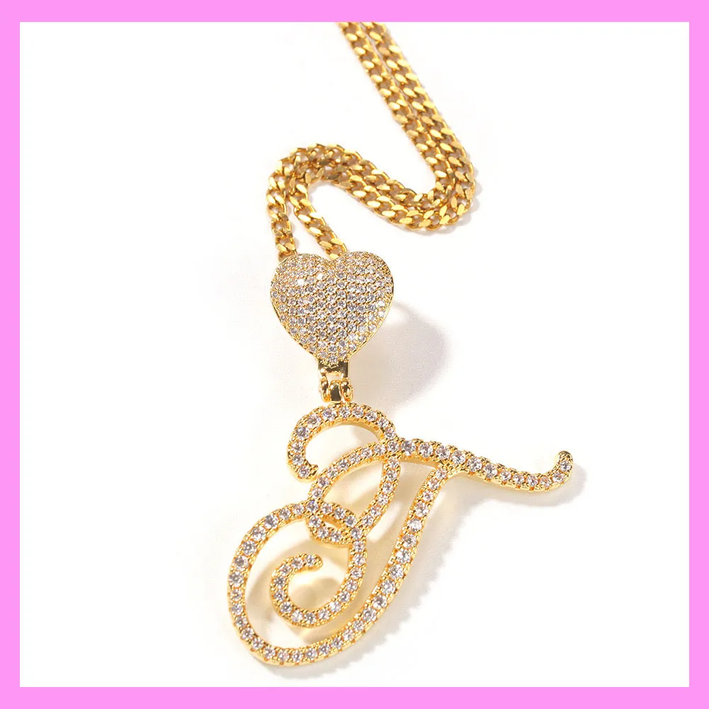 【8-07#】 Heart Clasp Custom Letter Necklace (Charged by Number of Letters)  for female fashion daily engagement wedding anniversary birthday present