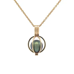 9K Yellow Gold Tahitian 10-11mm Cultured Pearl Pendant