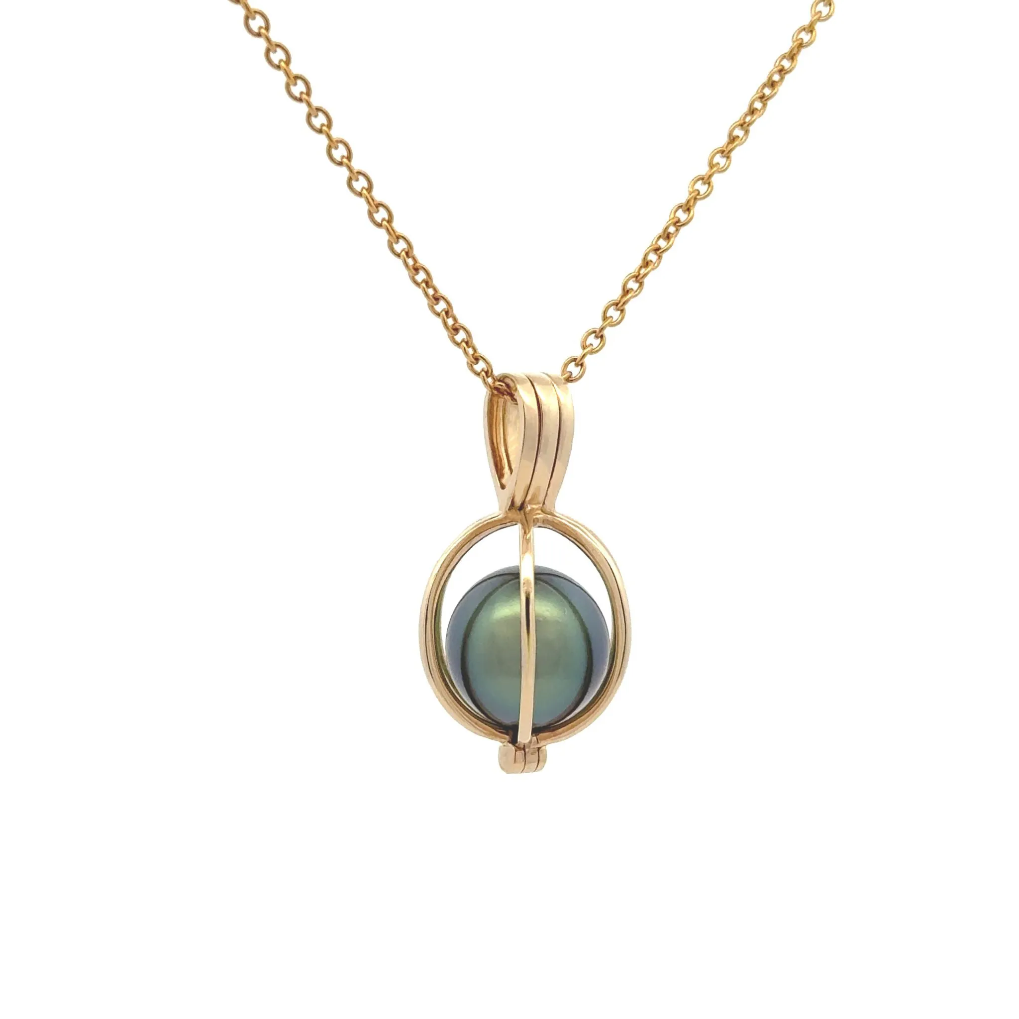 9K Yellow Gold Tahitian 10-11mm Cultured Pearl Pendant