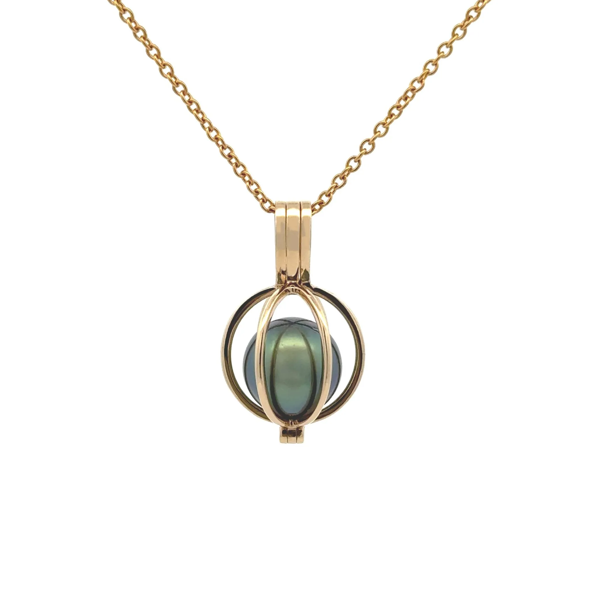 9K Yellow Gold Tahitian 10-11mm Cultured Pearl Pendant