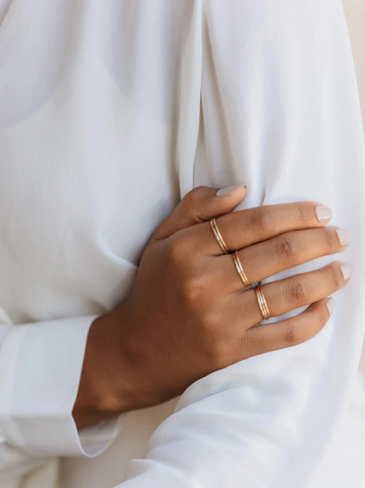 ABLE Hammered Stacking Ring