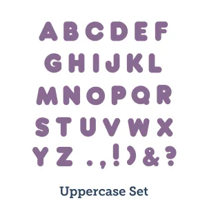 AccuCut Marshmallow Alphabet Die Cut Set, 4" Uppercase Letters