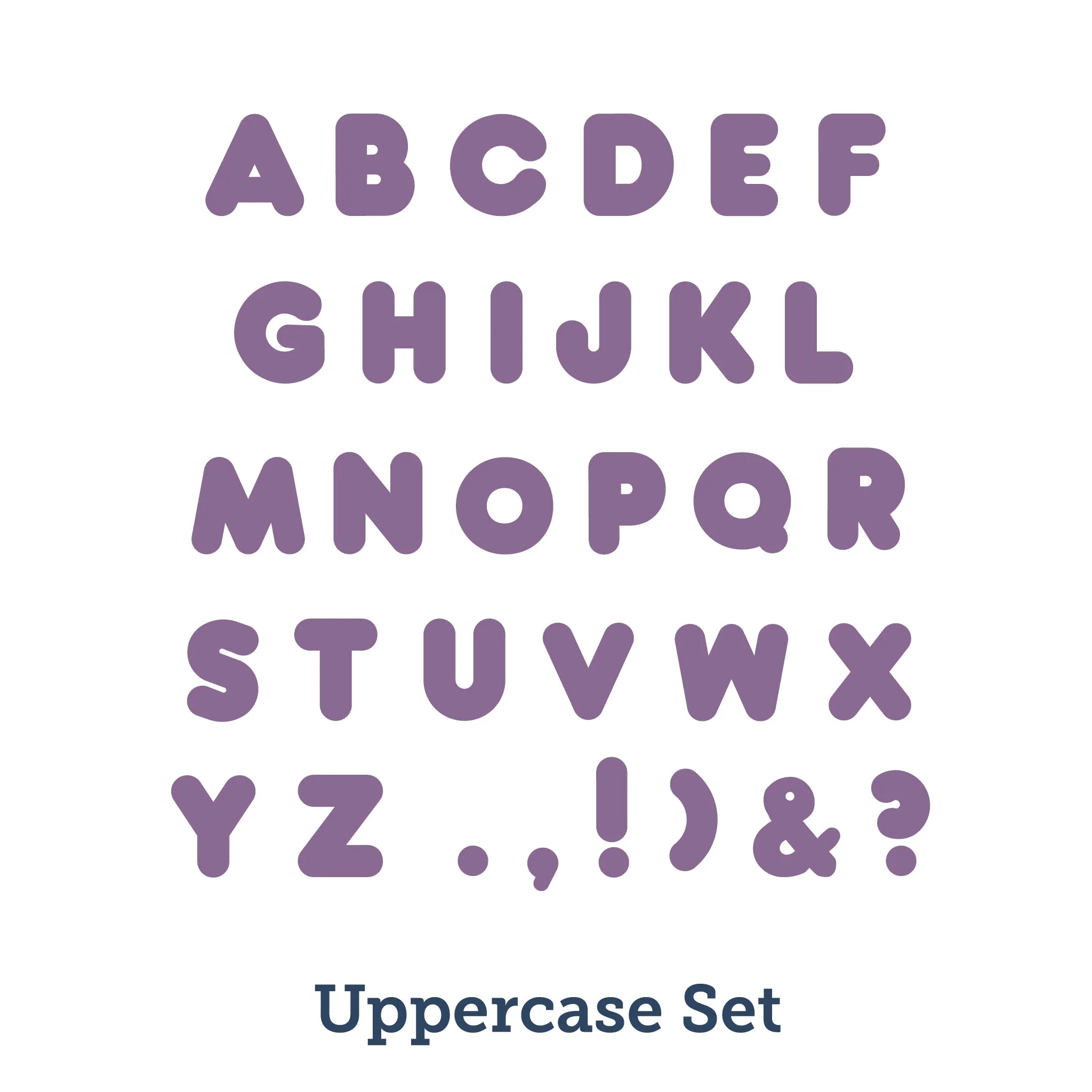 AccuCut Marshmallow Alphabet Die Cut Set, 4" Uppercase Letters