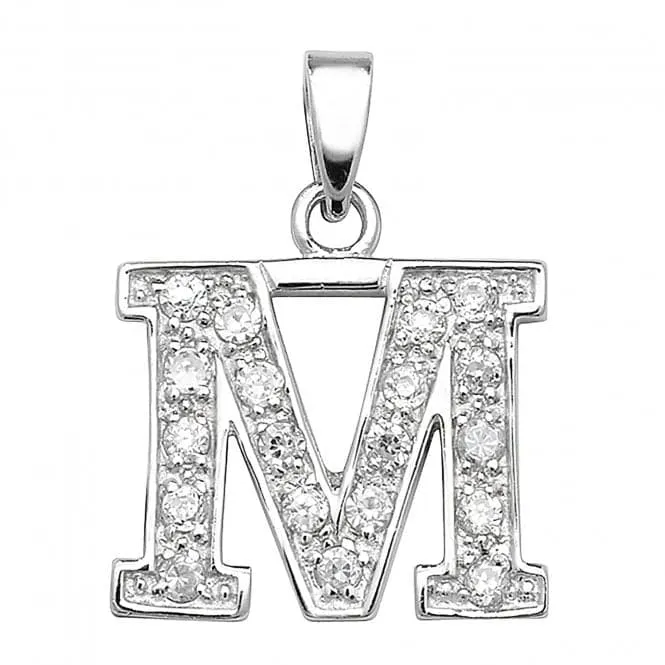 Acotis Silver Pendant Zirconia Initial G6124/M