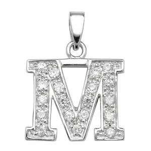 Acotis Silver Pendant Zirconia Initial G6124/M