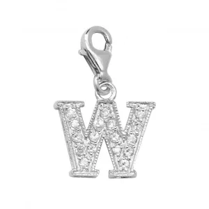 Acotis Silver Pendant Zirconia Initial G6282/W
