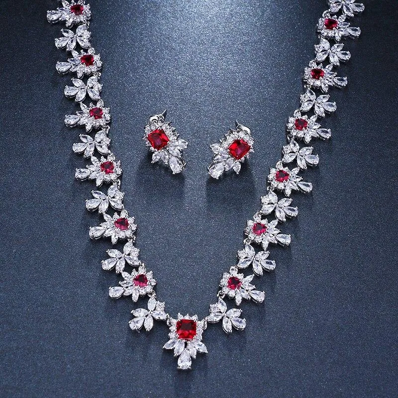 Adorable AAA  Quality Zircon Diamonds 2 Piece Bridal Set for Luxury Wedding Jewelry Set