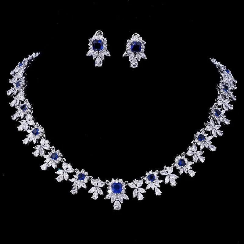 Adorable AAA  Quality Zircon Diamonds 2 Piece Bridal Set for Luxury Wedding Jewelry Set