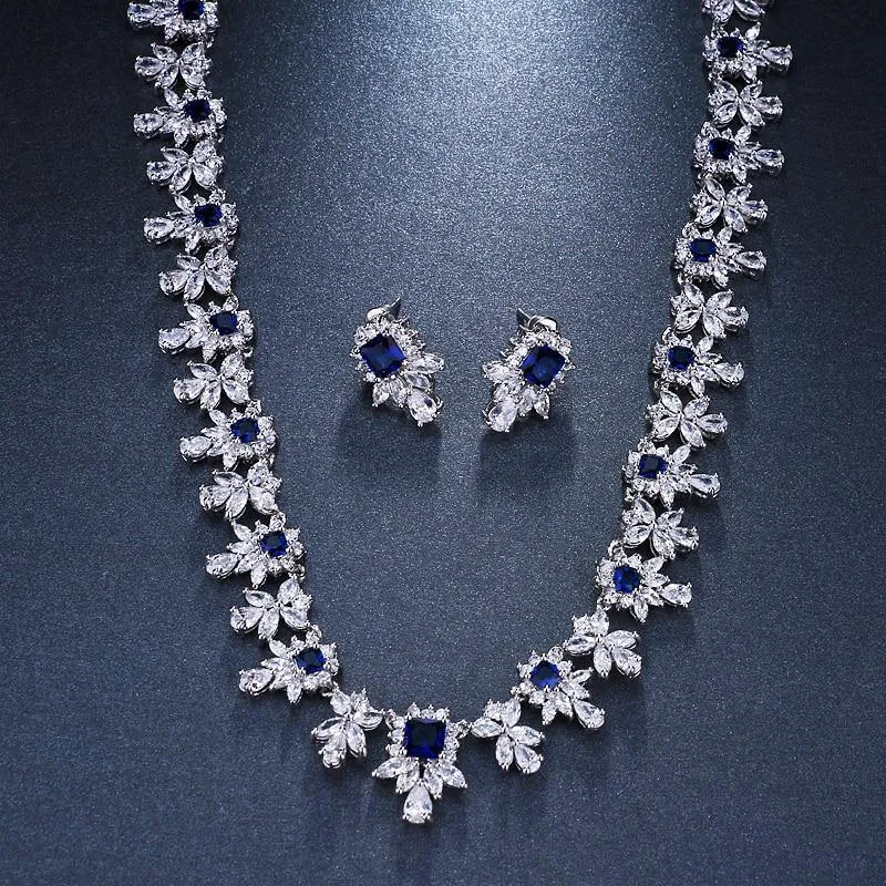 Adorable AAA  Quality Zircon Diamonds 2 Piece Bridal Set for Luxury Wedding Jewelry Set