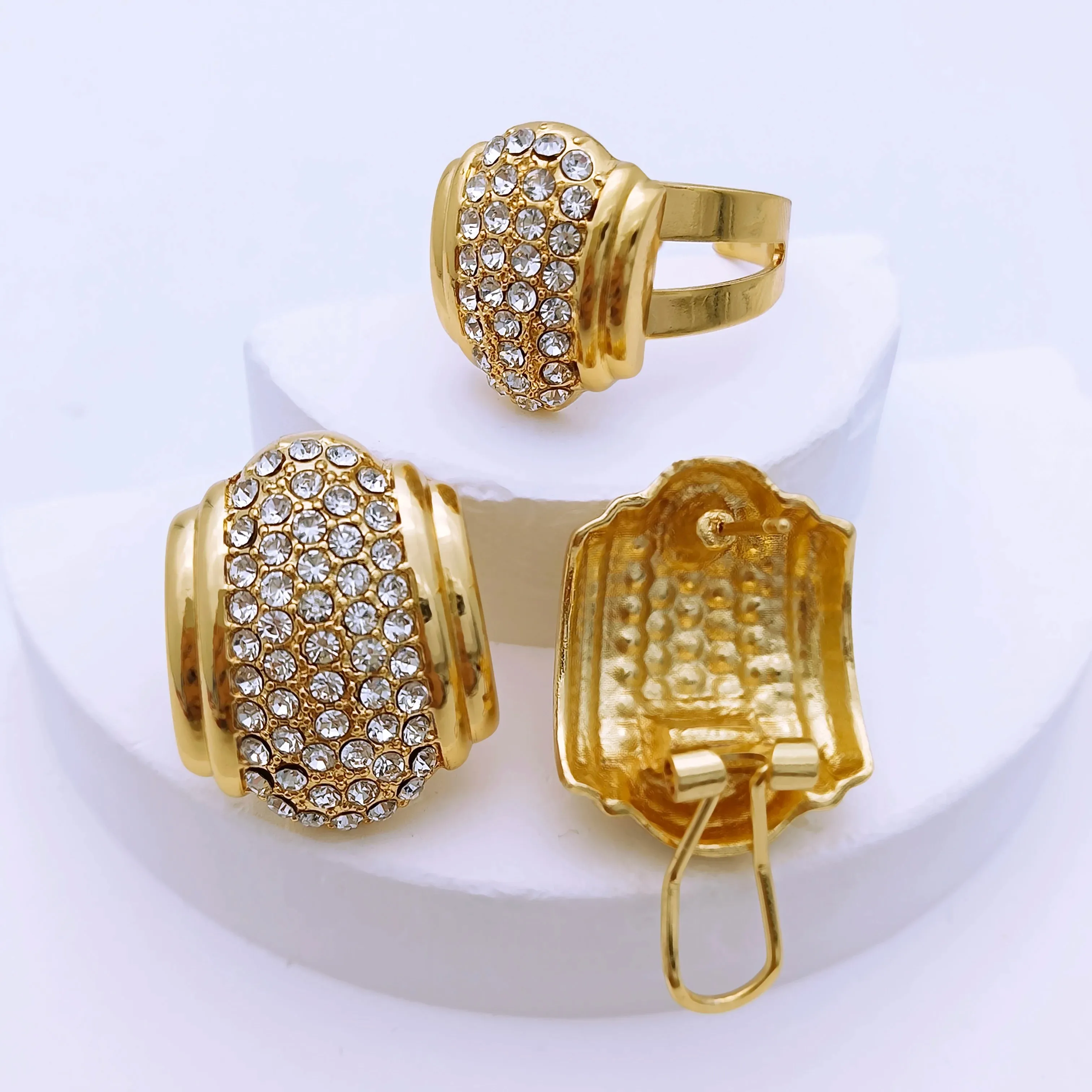 African Jewelry Sets For Women Round Shape Elegant Necklaces Wedding Party Gift