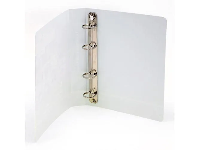 Alpha Presentation Binder 4 Rings A4, 76mm Spine, White (408)