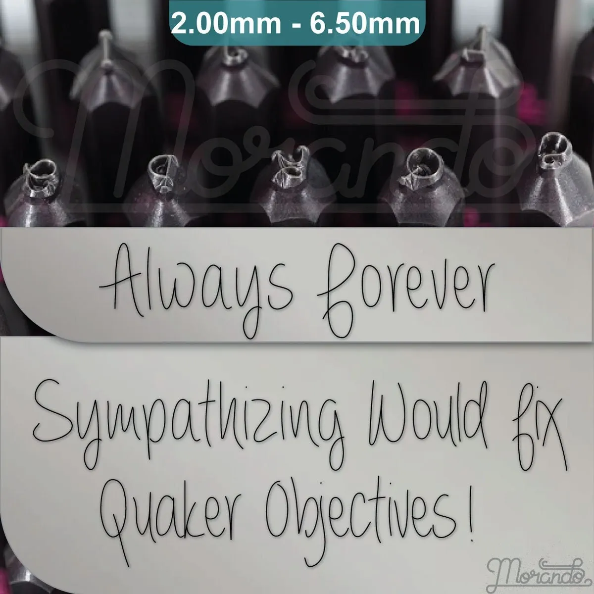 Always Forever Metal Stamps, complete Alphabet.