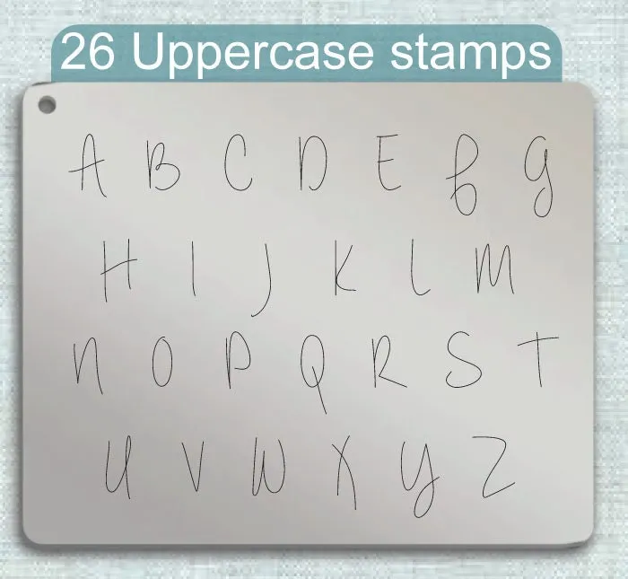 Always Forever Metal Stamps, complete Alphabet.