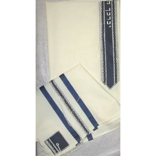 American Designer Tallit Eclipse "Bless and Keep" in Blue By Precious Heirlooms