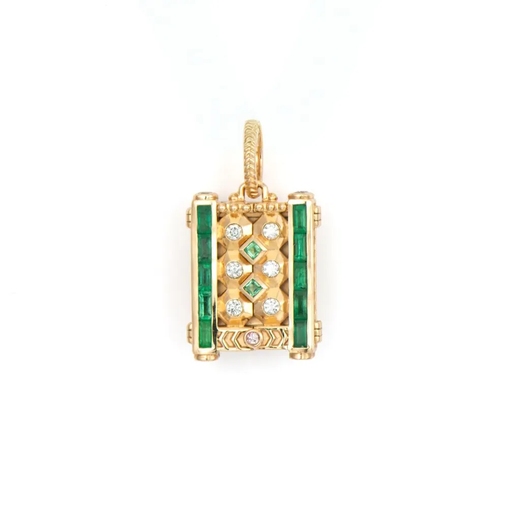 Ancient Balinese Emerald Door Pendant