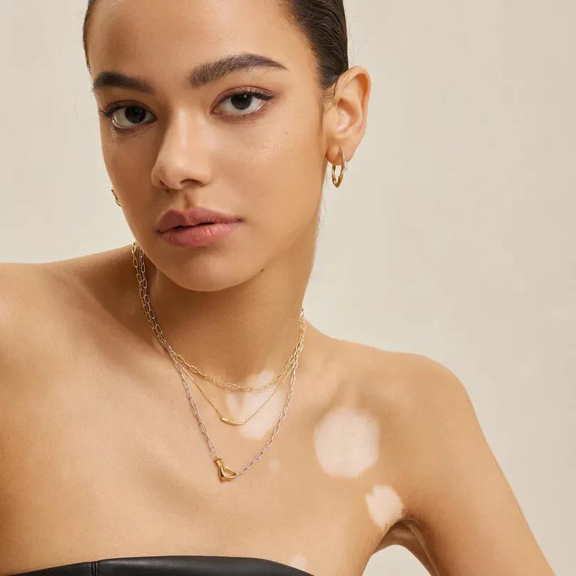Ania Haie Gold Two-Tone Arrow Link Necklace