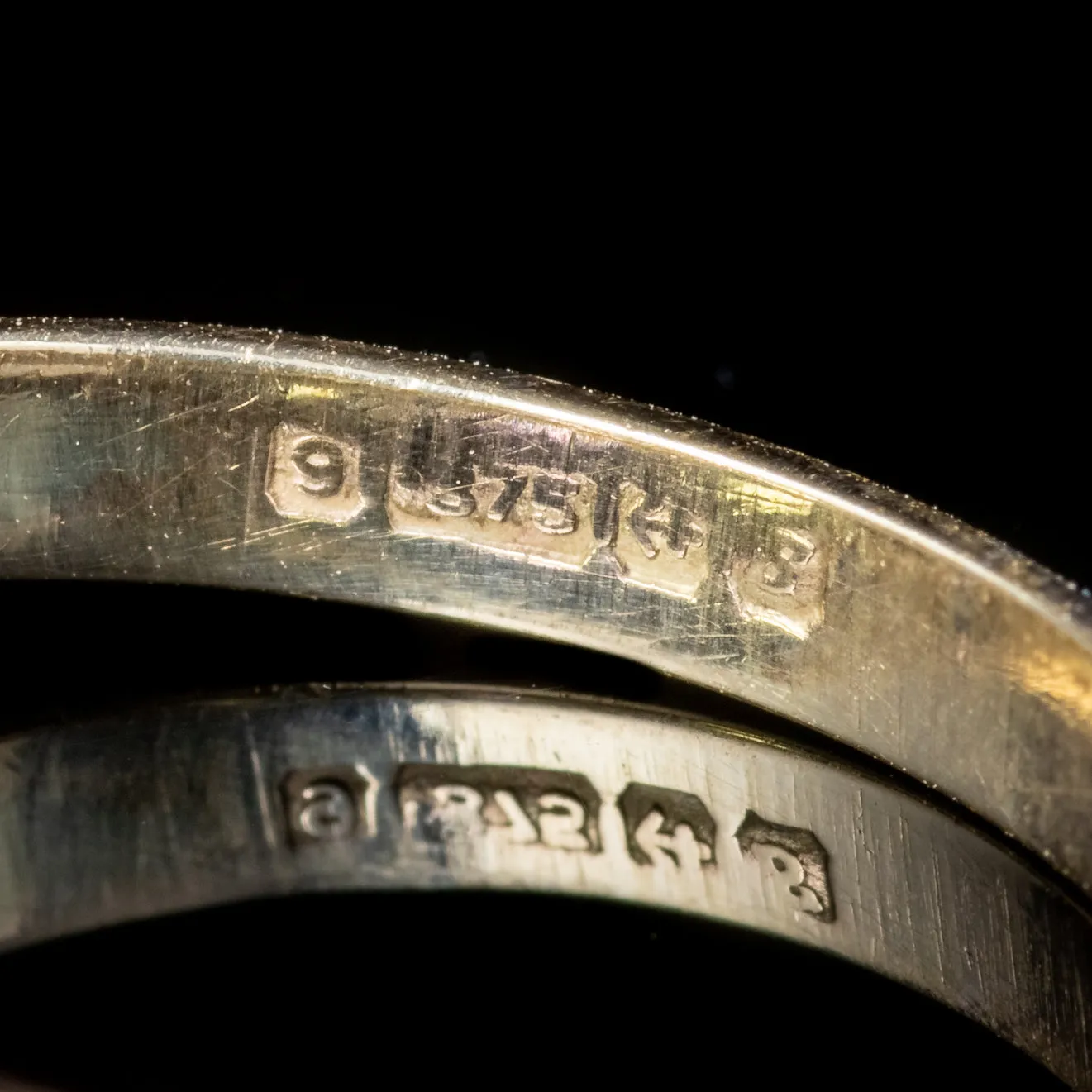 Antique Edwardian 9Ct Gold Suffragette Ring Dated 1917
