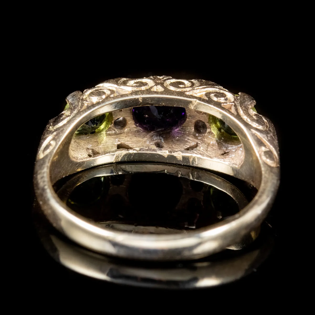 Antique Edwardian 9Ct Gold Suffragette Ring Dated 1917